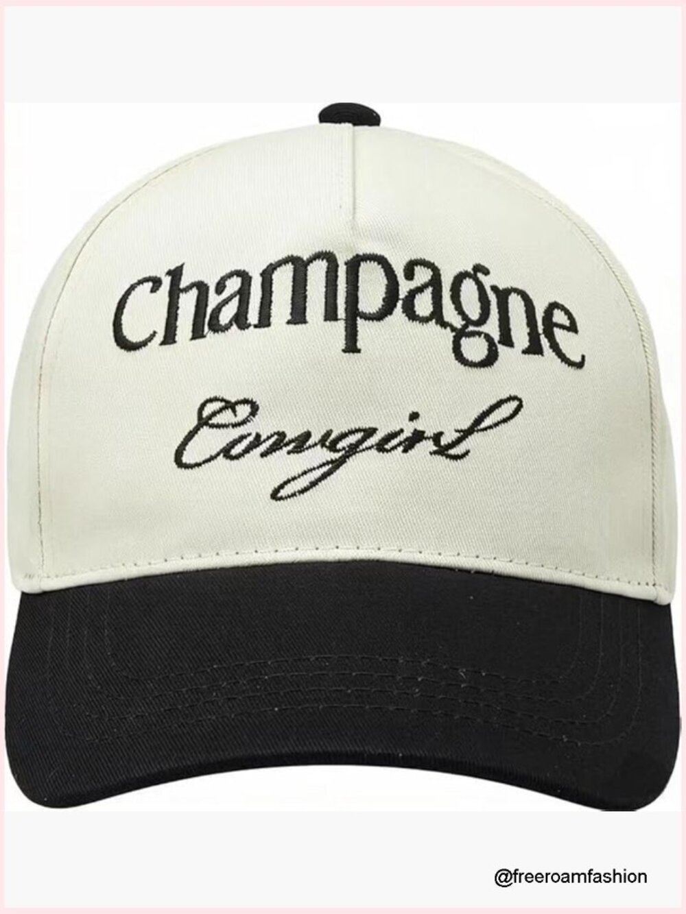 Embroidered Lettering Print Vintage Snapback Baseball Cap Dad Hat